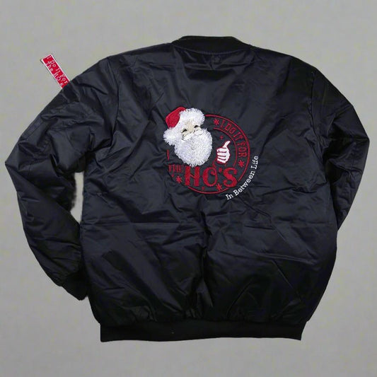 Christmas Bomber Jacket "I Do It For The Ho's"