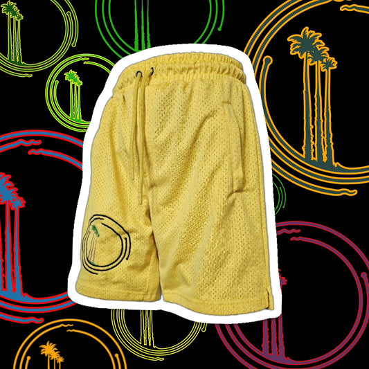 IBL Yellow Mesh Shorts